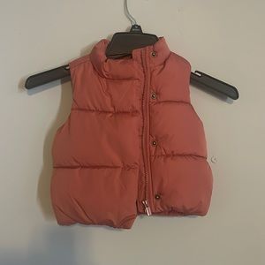 mauve puffer vest
